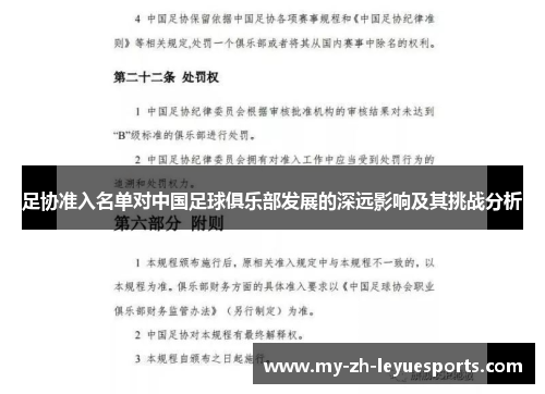足协准入名单对中国足球俱乐部发展的深远影响及其挑战分析 足协准入名单对中国足球俱乐部发展的深远影响及其挑战分析
